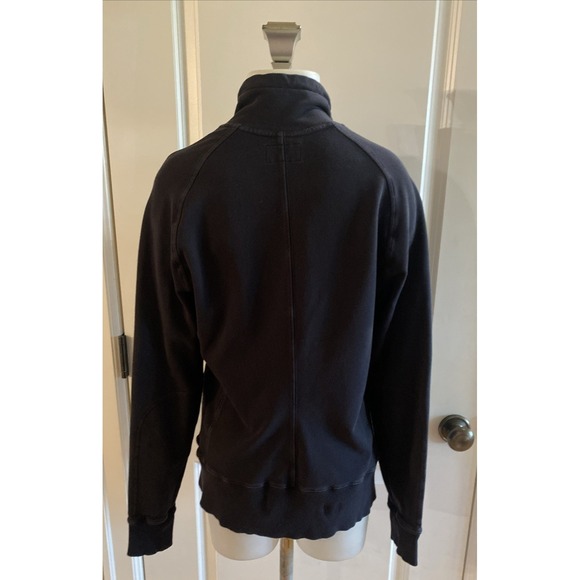 American Giant Sweatshirt Womens Large Black Long Sleeve Full Zip Mock Neck - Picture 5 of 13